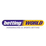 Betting World logo featuring the brand name in purple and yellow with a tagline for horseracing and sports betting.
