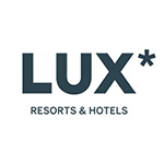 LUX* Resorts & Hotels logo featuring a modern design with bold typography.