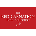 Logo of the Red Carnation Hotel Collection featuring a red background and white text.